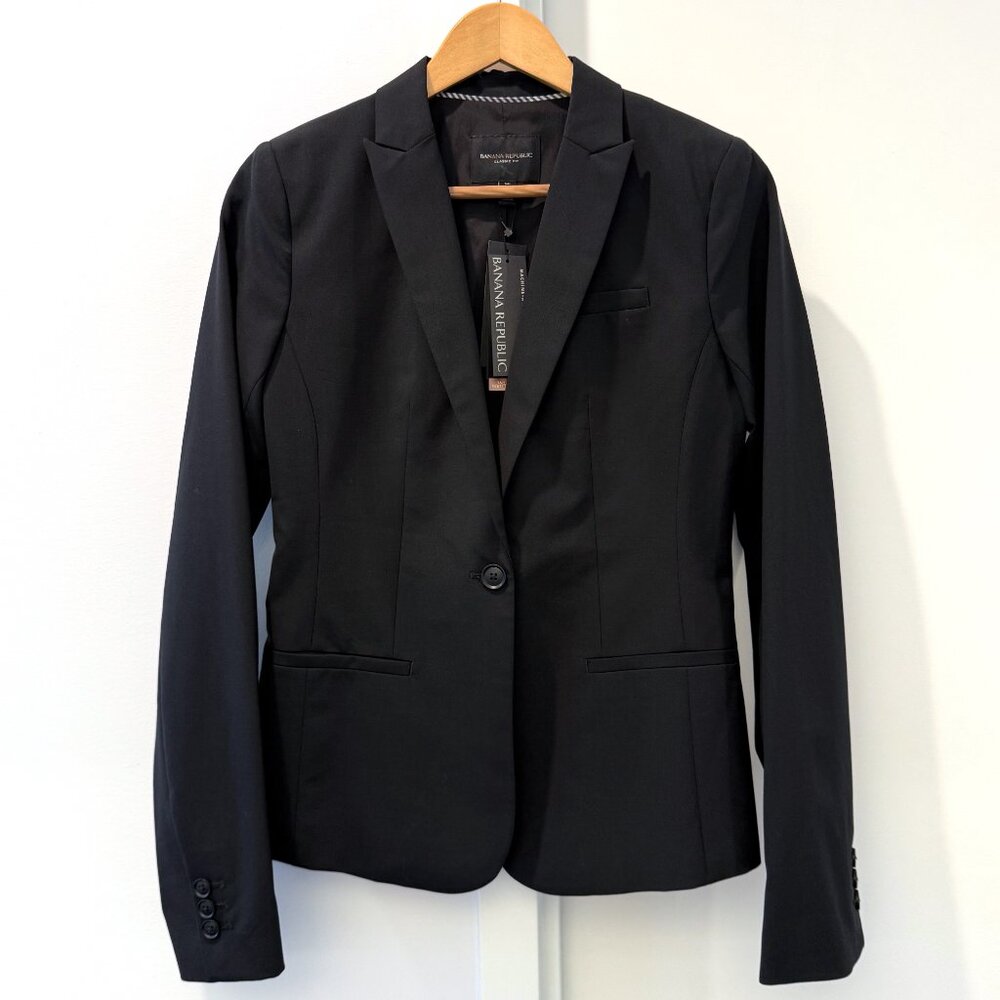 Banana Republic Classic Fit Blazer 2 Tall Washable Italian Wool Suit Jacket 2T